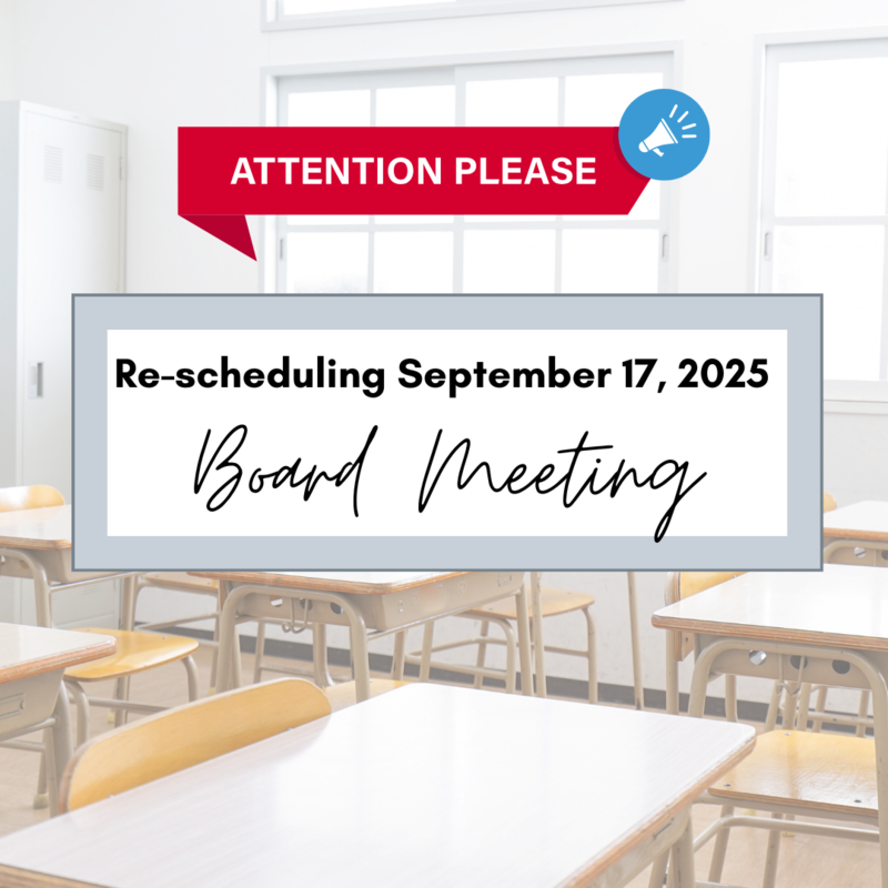 Re-scheduling September 17, 2025