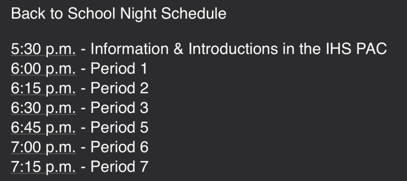 schedule