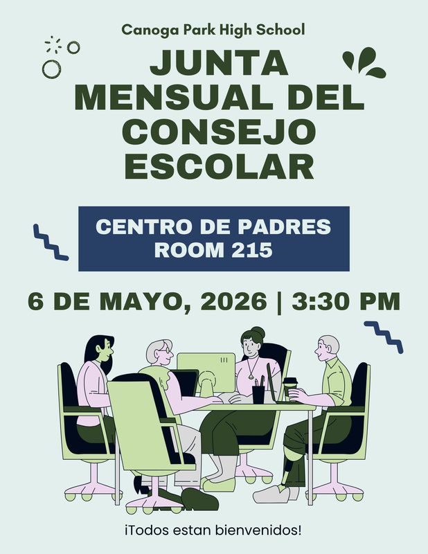 Join us for the May School Site Council Meeting on Wednesday