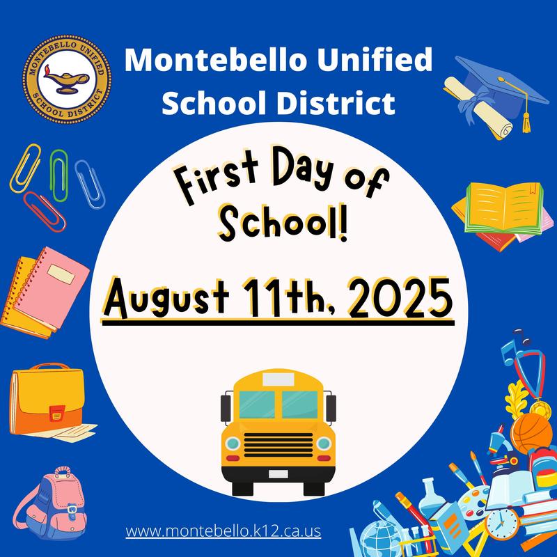 First Day of School Graphic August 11, 2025