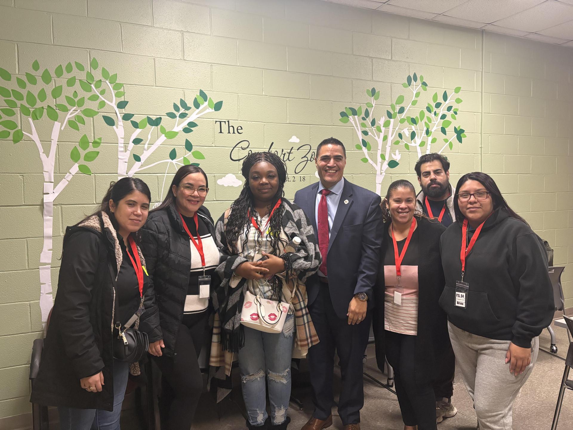P.A. members with the District 10 superintendent 