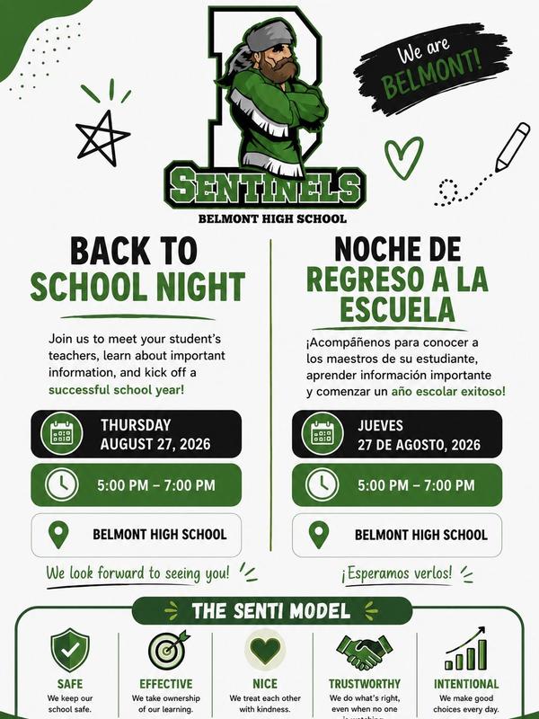 Back to school night flyer