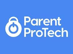 Logo for Parent ProTech on a blue background.