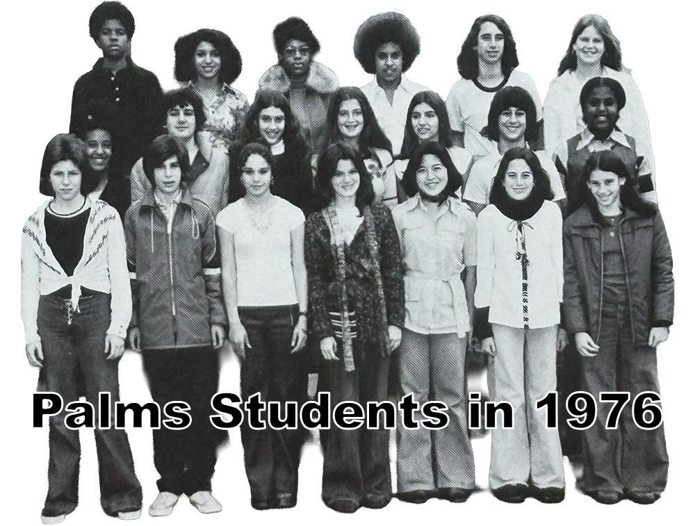 Palms Junior High School students in 1976