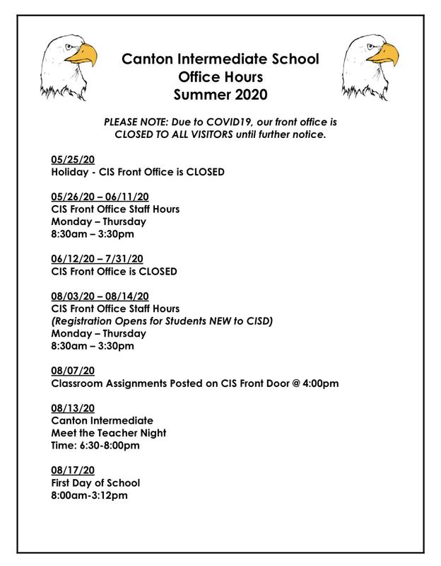 CIS Front Office Hours - Summer 2020 Featured Photo