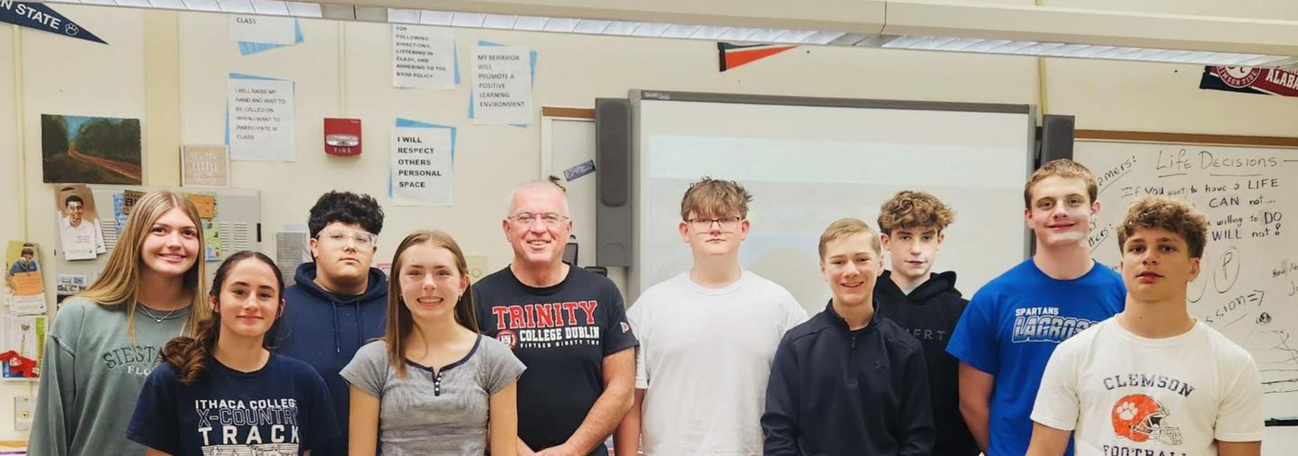 Dr. McLaughlin at the HS