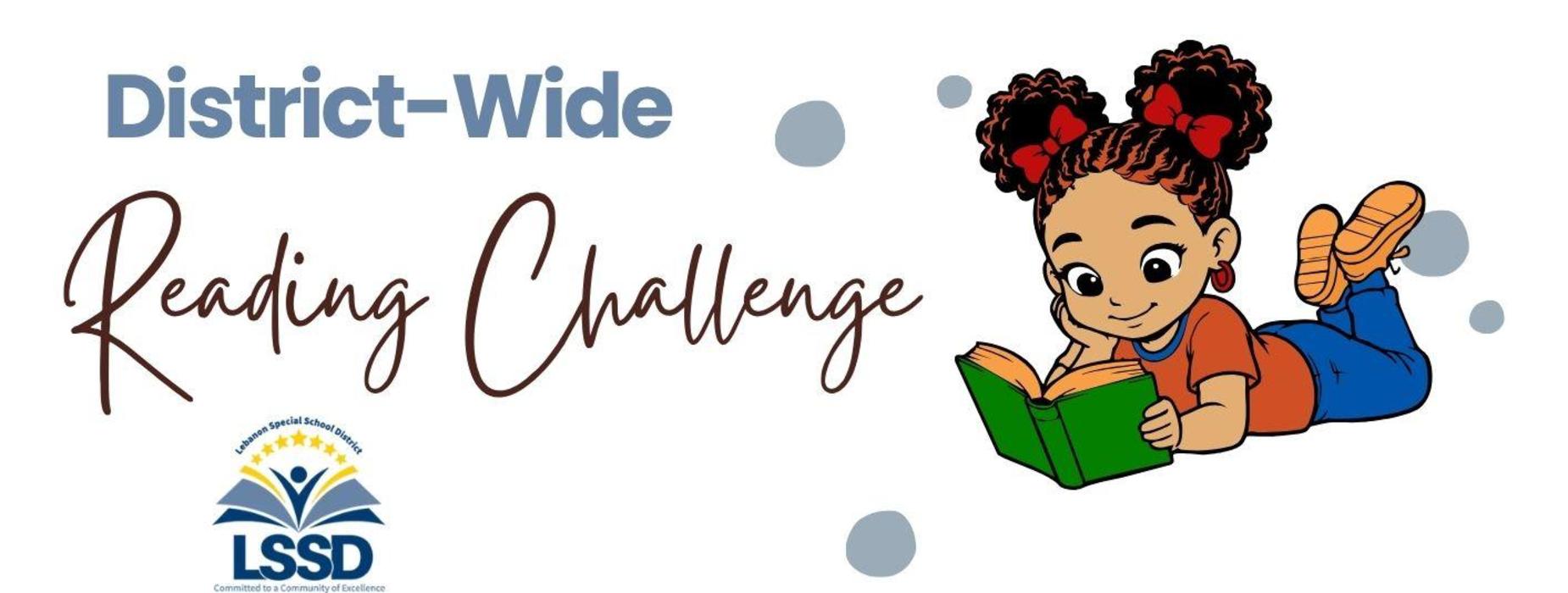 Announcement of a reading challenge for students with details and prizes.