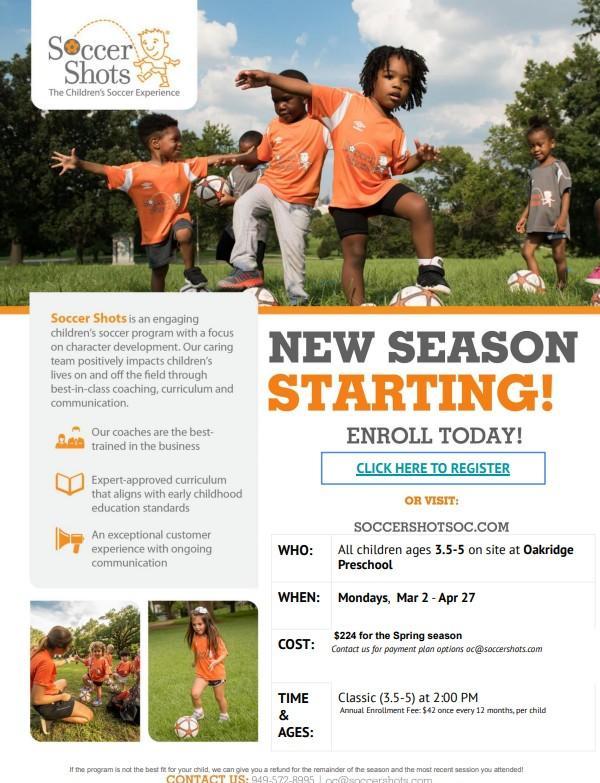 preschool soccer shots