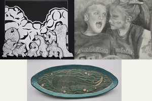 MHS VASE Artwork by Harper bailey, Ethan Mojica, and Gracelyn Massie