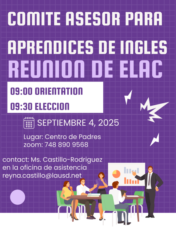elac meeting flyer in spanish