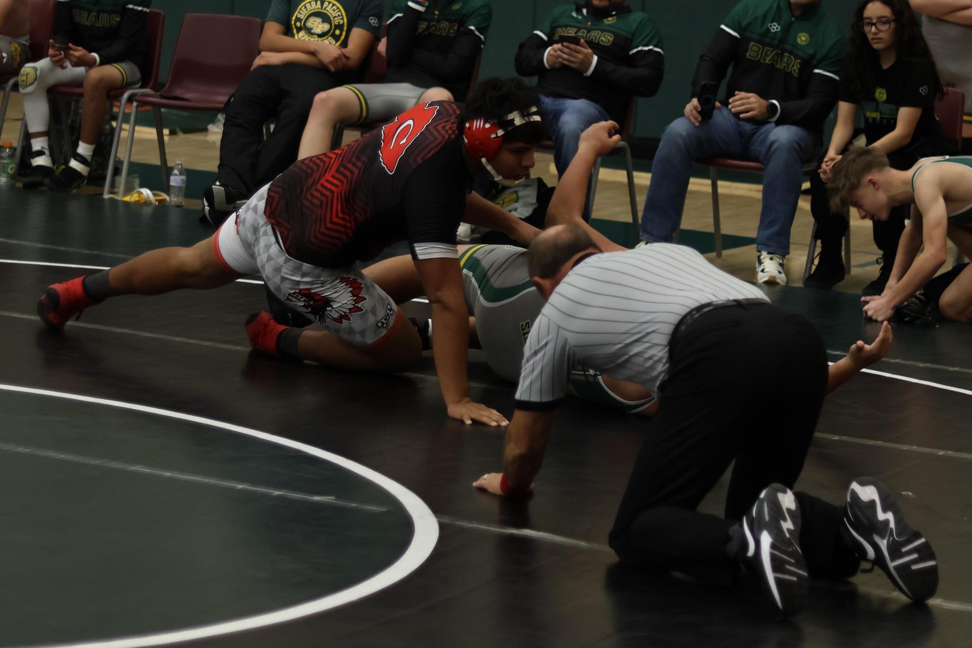 boys wrestling at liberty duals