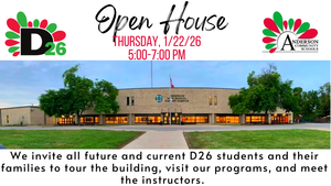 Open House will be held January 22, 2026