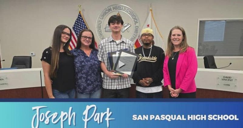 EUHSD May 2026 Inspirational Student - Joseph Park