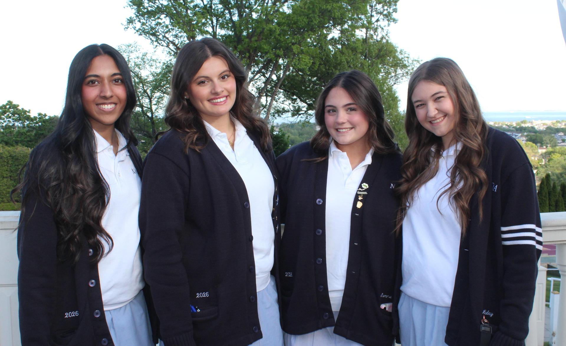 4 students posing