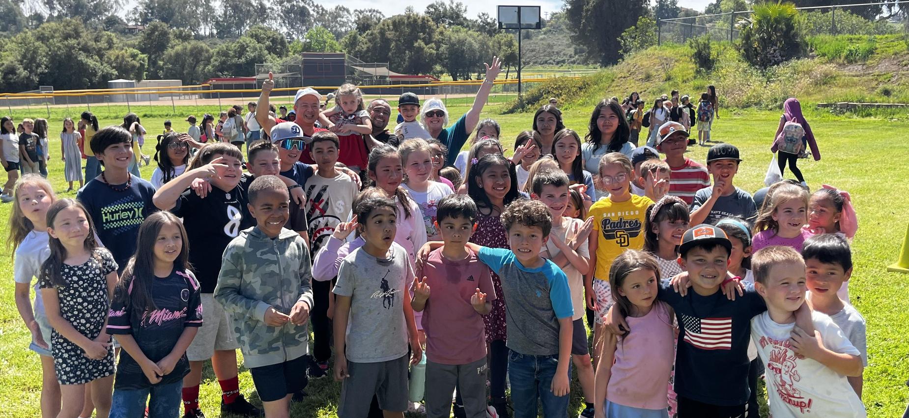 JES Students with the CFO and Superintendent