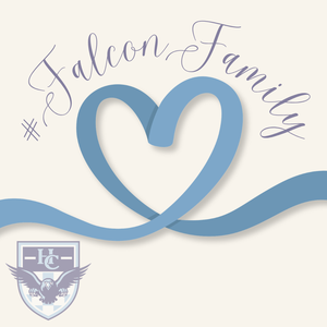 #falconfamily graphic with blue ribbon