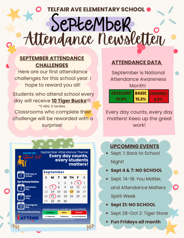 September attendance newsletter flyer