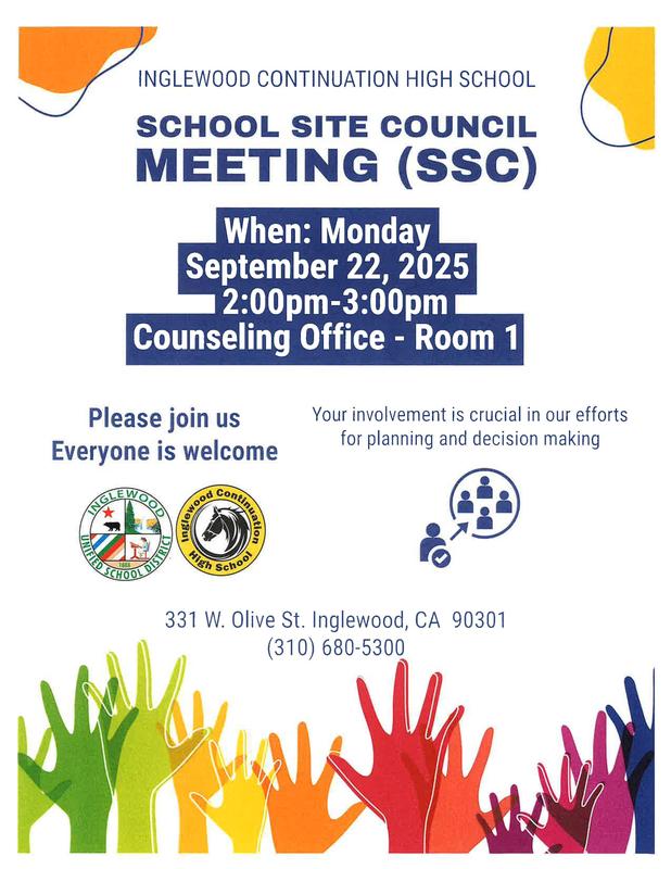 School Site Council Meeting – Monday, September 22 Featured Photo