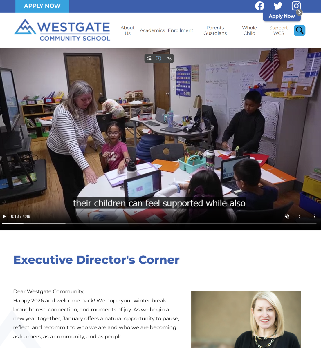 Westgate Community School Website Image