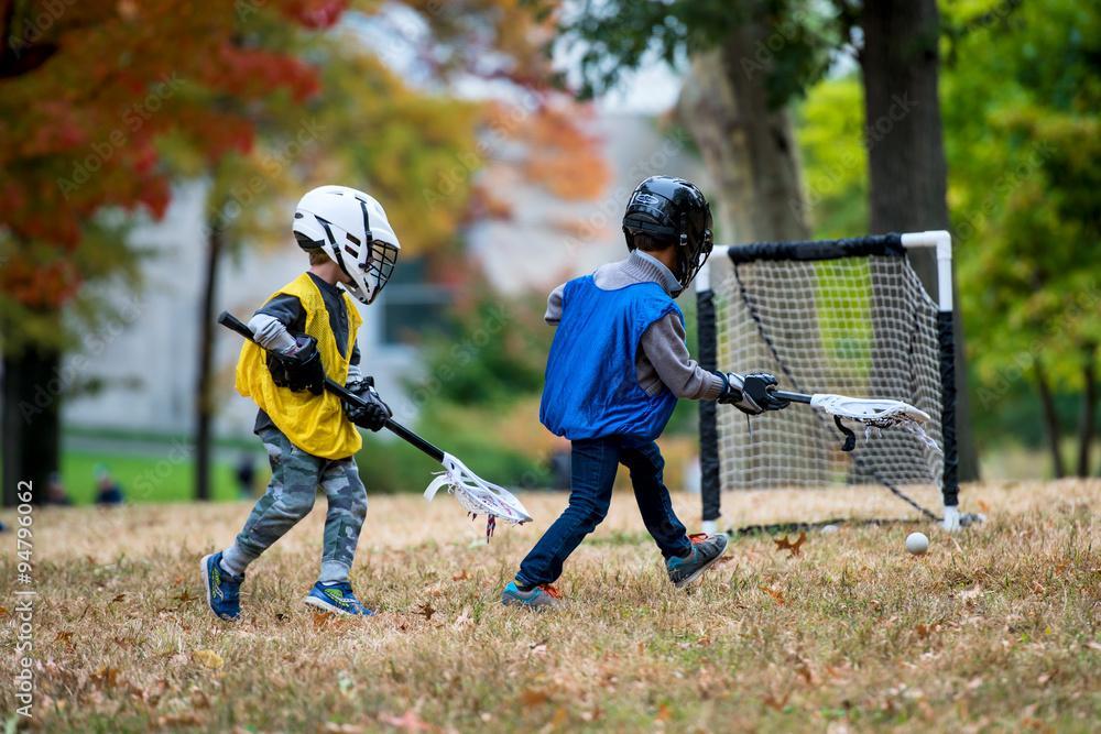kids playing lacross