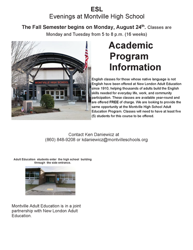 Free ESL Classes at MHS