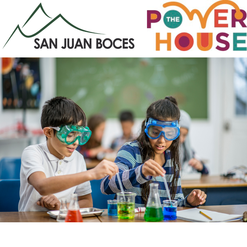 Two students doing a science experiment