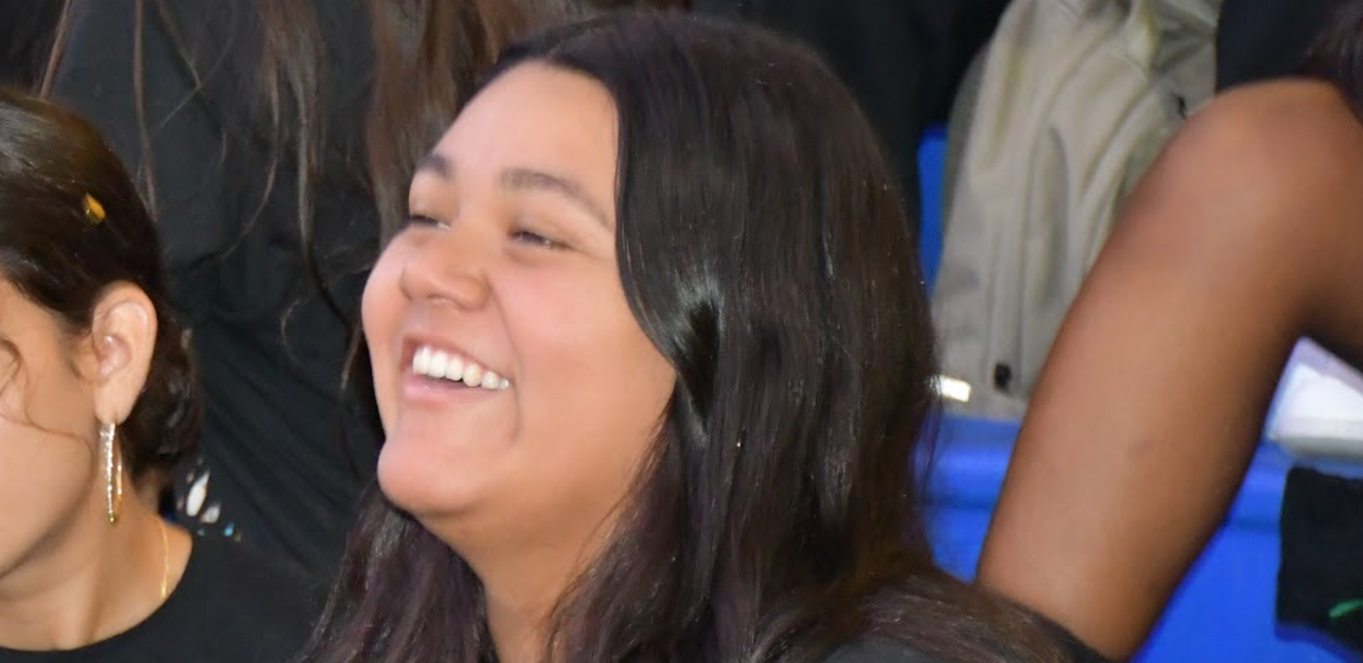 Prosser student laughing.