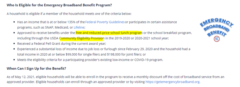 Emergency Broadband Benefit Program Featured Photo
