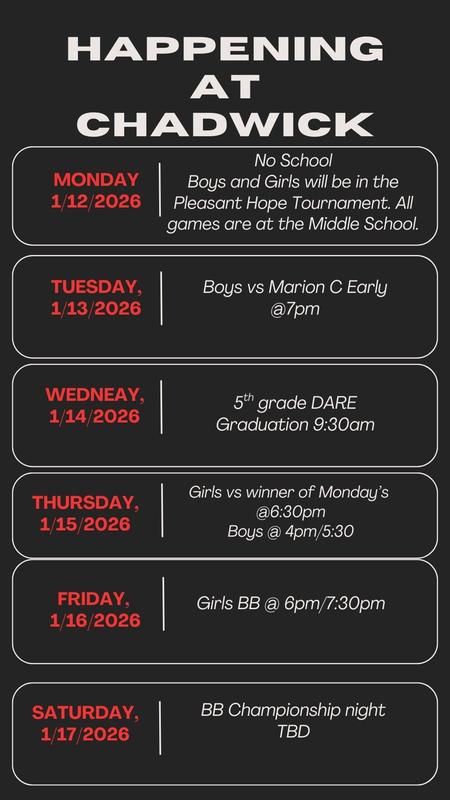 What is happening at Chadwick this week