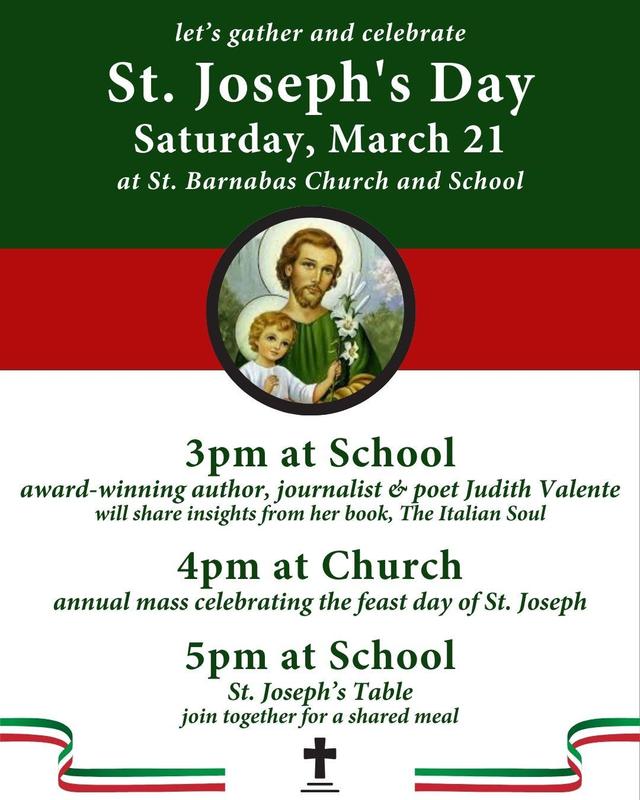 St. Joseph's Day Celebration - March 21 Featured Photo