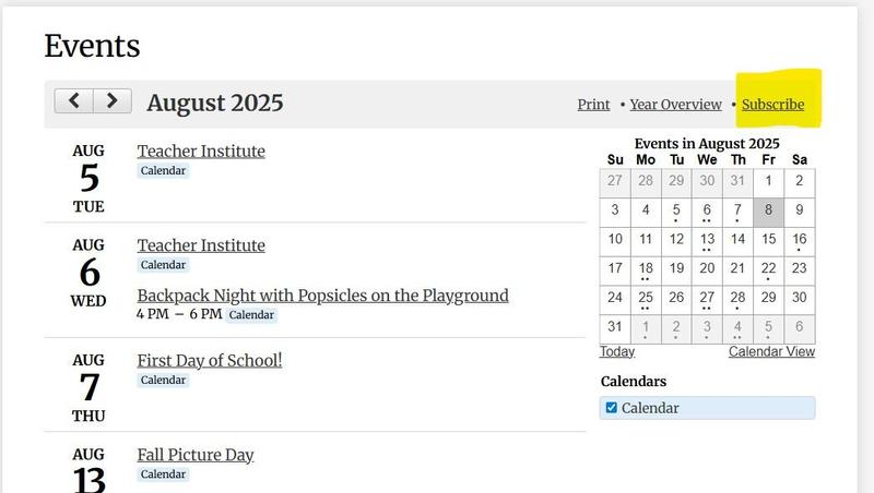 Calendar