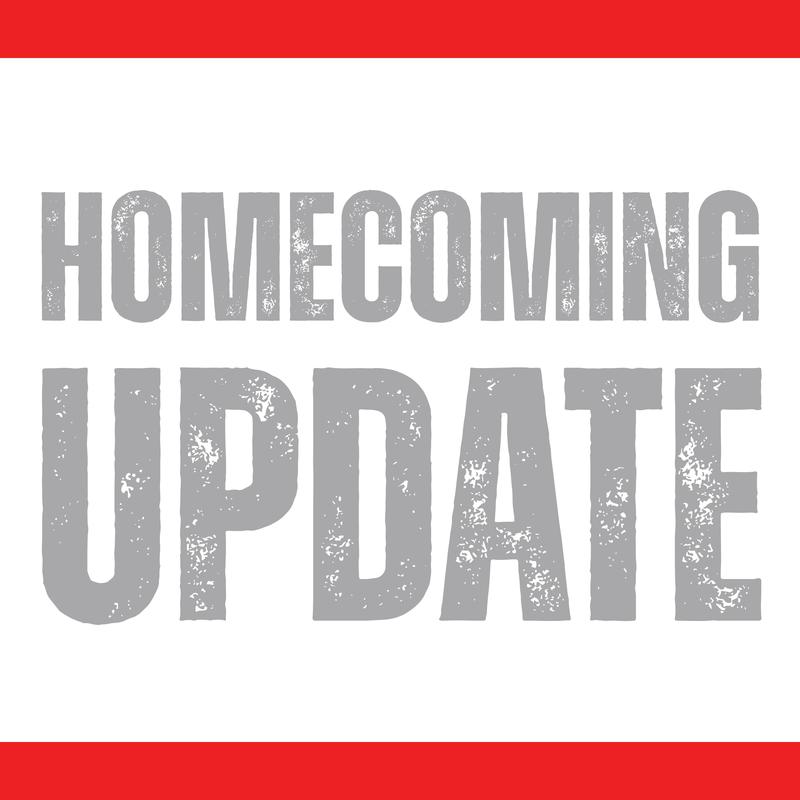 The words "Homecoming Update"