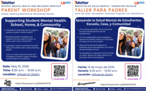 Mental Health parent workshop