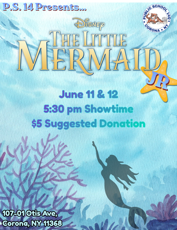 Little Mermaid musical theater production flyer this june 11