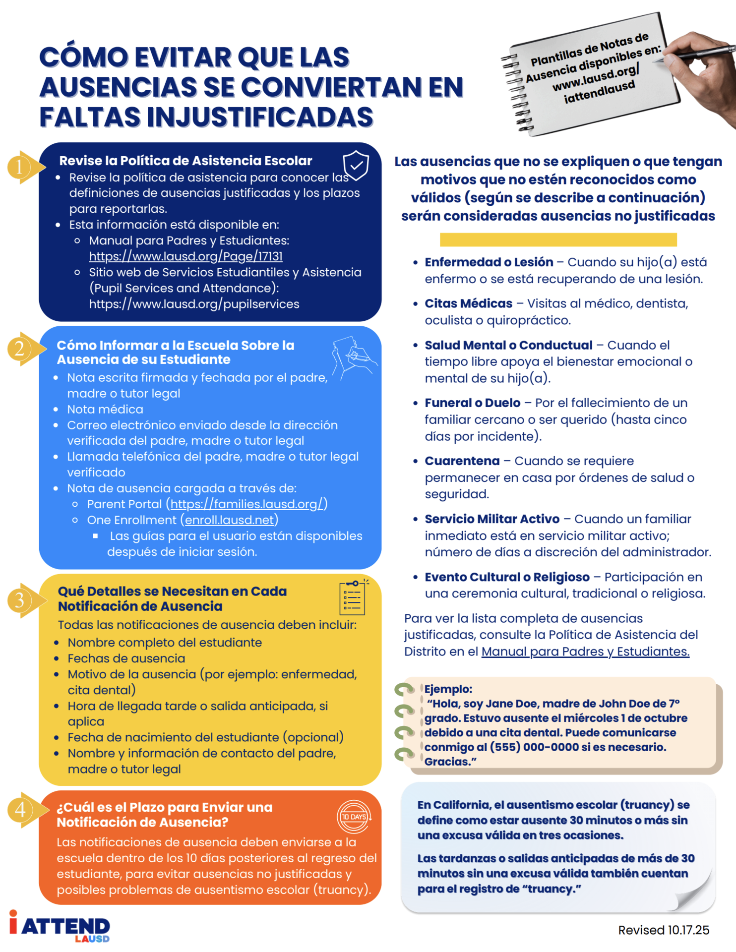 Como evitar que las ausencias se conviertan en faltas injustificadas
