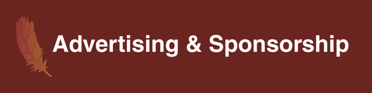 Banner that says advertising and sponsorships