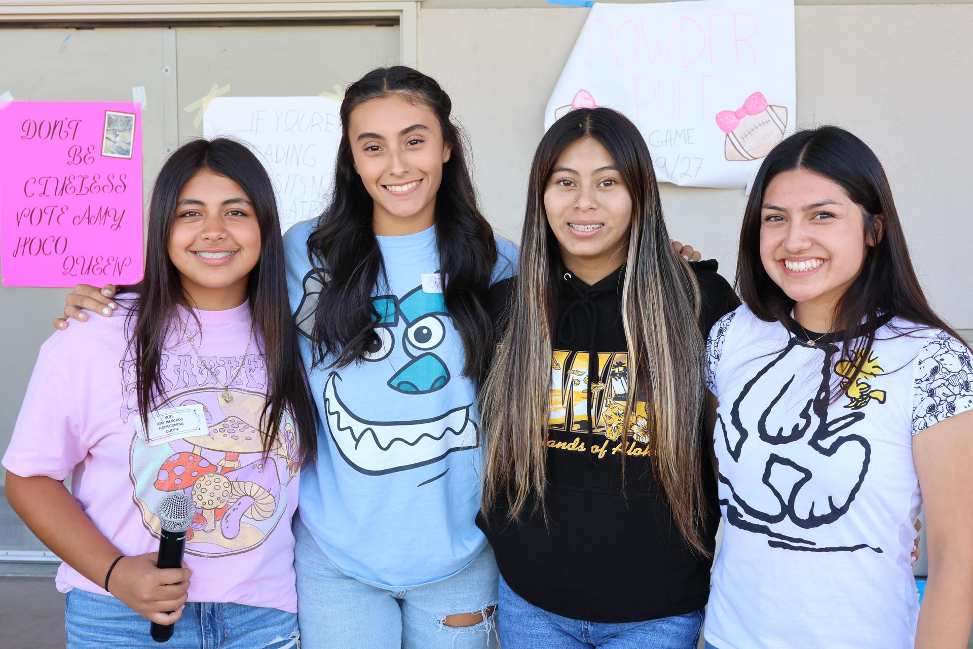 students and staff dressed for homecoming