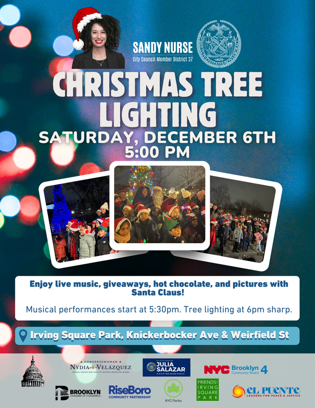 Christmas tree lighting flyer december 6
