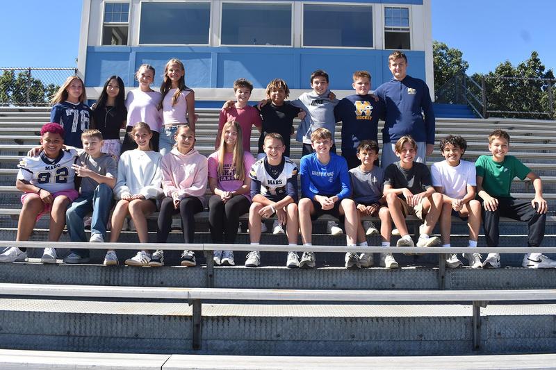 A large group of students.