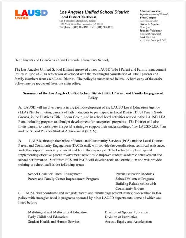 parent engagement policy