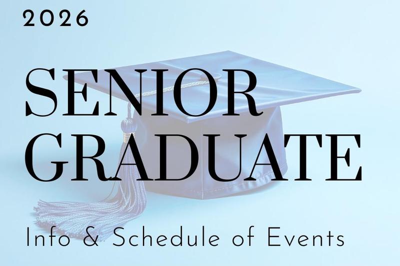 2026 Senior graduate image of a blue cap and tassel