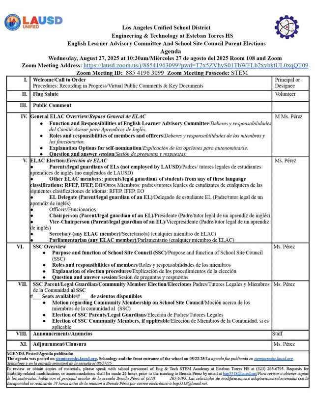 agenda