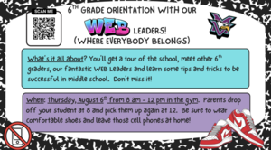 Reminder about 6th grade orientation