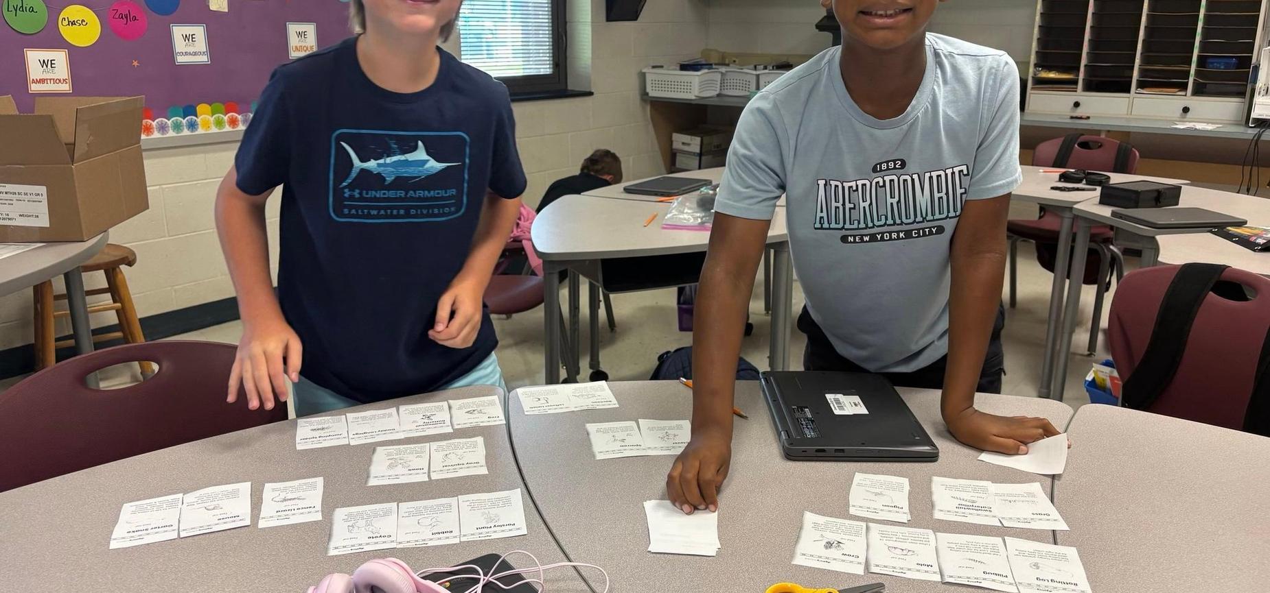 boys smiling at school