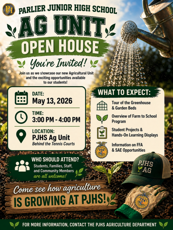 PJHS AG Unit Open House Flyer