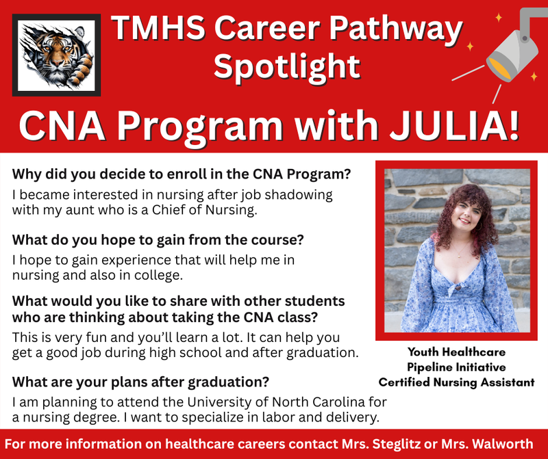 TMHS Career Pathway Spotlight - CNA with Maddison!