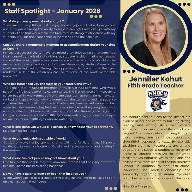 staff spotlight on jennifer kohut