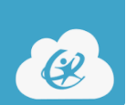 Cloud icon with a stylized wave background.