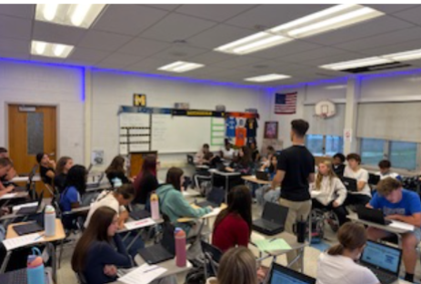 Students Learning in a High School Classroom
