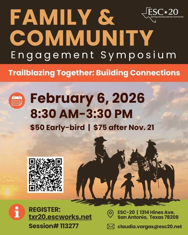 Family & Community Engagement Symposium, Session #113277, Early bird registration ends Nov 21, 2025!